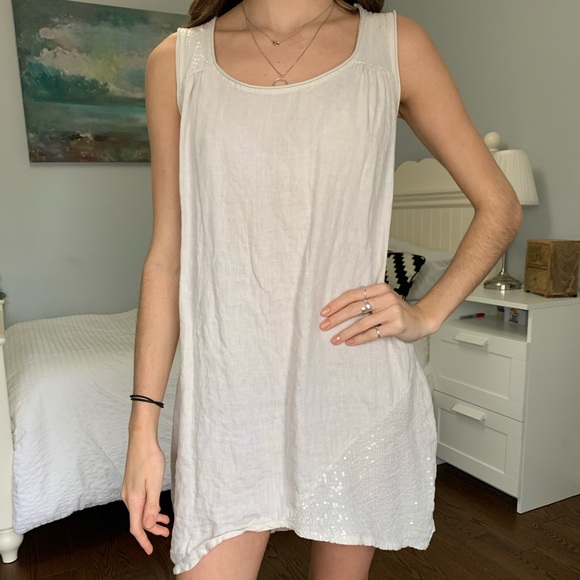 Linen Summer Mini Dress - Picture 2 of 6